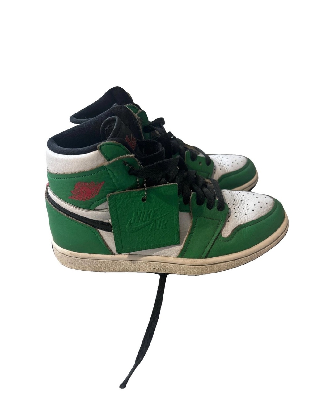 Jordan University Green and White High-Top Sneakers